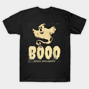 Boo Happy Halloween Design T-Shirt